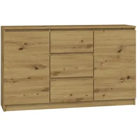 home collective Kommode, Eiche Artisan Holz, 3 Schubladen 120x75x40 cm Wohnzimmer, Kommoden | Sideboards, Kommoden