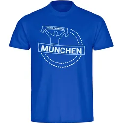 multifanshop Kinder T-Shirt - München blau - Meine Fankurve - Druck weiß - Kind