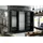 altdecor Schiebetürenschrank 250 x 215 x 61 cm Schwarz/Eiche Wotan