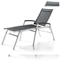 Sieger Komfort-Stapelrollliege Bodega 194 x 75 x 116 cm graphit/grau