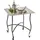 Marrakesch Orient & Mediterran Interior Beistelltisch Garten Klapptisch Metall Sule Eckig Silber