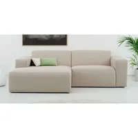 otto home »Koa, 228 cm, L-Form, Modulsofa in Cord, Chenille, Struktur, Webstoff« Designsofa, weicher Lounge-Sitzkomfort, Welleunterfederung, bodentief