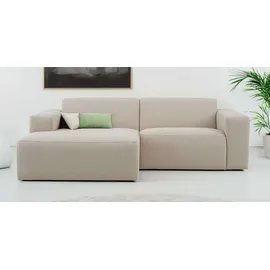 otto home »Koa, 228 cm, L-Form, Modulsofa in Cord, Chenille, Struktur, Webstoff« Designsofa, weicher Lounge-Sitzkomfort, Welleunterfederung, bodentief