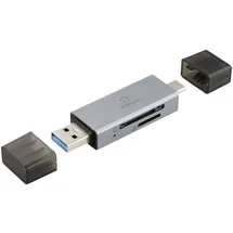 Renkforce RF-PCR-400 Externer Speicherkartenleser USB-A, USB-C® microSD, SD Space Grau