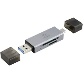 Renkforce RF-PCR-400 Externer Speicherkartenleser USB-A, USB-C® microSD, SD Space Grau