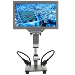 Tidyard 10,1 Zoll IPS LCD-Mikroskop, 16 MP Auflösung, 15x-208x Lötmikroskop Digitalmikroskop