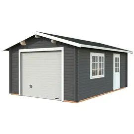 Palmako Garage 426 x 598 cm grau mit Sektionaltor