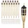 Relaxdays Gartenfackel 90 cm Bambus 16er Set braun