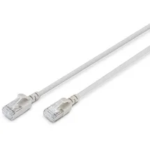 Digitus CAT 6A F-FTP Slim Patchkabel, 0,3 m, Grau