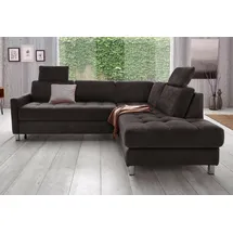 sit&more Ecksofa SIT & MORE "Pablo L-Form", schwarz, B:233cm H:78cm T:196cm, Struktur fein (100% Polyester);Struktur (100% Polyester), Sofas, Ecksofa, wahlweise mit Bettfunktion
