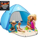 Pop-Up Strandzelt 3-4 Personen mit UV-Schutz UPF 50+ Windschutz leicht mobiler S