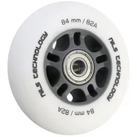 Nils Extreme PU 84x24 82A weiß matt (4 Stück) + ABEC-9 Chrom (8 Stück) Set Nils Extreme
