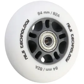 Nils Extreme PU 84x24 82A weiß matt (4 Stück) + ABEC-9 Chrom (8 Stück) Set Nils Extreme