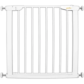 guardino Türschutzgitter erweiterbar bis 109 cm - Treppenschutzgitter ohne Bohren, 75-81 cm, Weiß