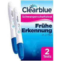 Clearblue Schwangerschaftstest Frühe Erkennung, Frühtest, Pregnancy Test, 2x Frühschwangerschaftstest/Schwangerschaftsfrühtest, über 99% zuverlässig, Schwangerschaft bestimmen, 25 mIU/ml