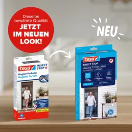 Tesa Insect Stop Magnetvorhang 90 x 210 cm Anthrazit