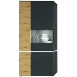 Die Möbelfundgrube Vitrine Luci 90,4 x 40 x 199 cm Grau
