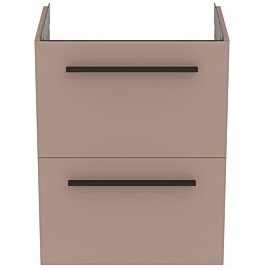 Ideal Standard i.life S Möbel-Waschtischunterschrank T5291NH 2 Auszüge, 50 x 37,5 x 63 cm, carbongrau matt