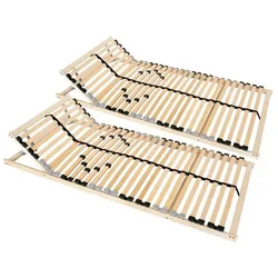 Coemo 2 x Lattenrost ERGO 80x200 cm 7-Zonen verstellbar Partner-Set