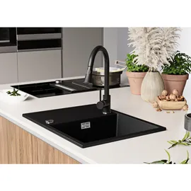 Primagran Ibiza S006 rechts Einbau Kunststoff schwarz Handbetätigung 620 x 500 mm