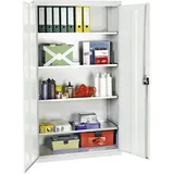 Stumpf, Werkstattschrank, Werkzeugschrank B1000xT500xH1800 mm RAL7035 4 Wannenböden (100 cm, 180 cm)