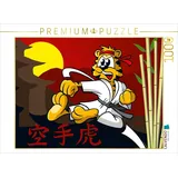 Calvendo Puzzle Karate Tiger! 1000 Teile Lege-Größe 64x48cm Foto-Puzzle für glückliche Stunden