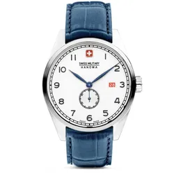SWISS MILITARY HANOWA - LYNX - Lederarmband - blue dial