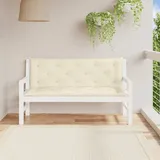 vidaXL Sitzauflage 150 x 50 x 7 cm cremeweiß