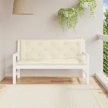 vidaXL Sitzauflage 150 x 50 x 7 cm cremeweiß
