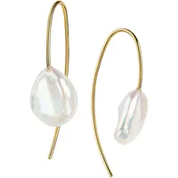 Firetti Paar Ohrhaken »Schmuck Geschenk Gold 333 Ohrschmuck Ohrringe Perlen«, Made in Germany - mit Keshi-Zuchtperle
