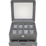 Windrose Uhrenbox Tempora Aufbewahrung Ø max.40 mm Grau