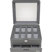 Windrose Uhrenbox Tempora Aufbewahrung Ø max.40 mm Grau