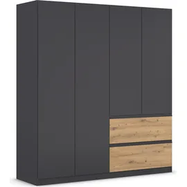 Rauch Drehtürenschrank Costa 181 x 197 x 54 cm Grau/Eiche