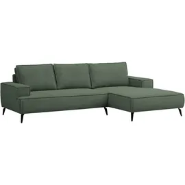 OTTO home Eckcouch 2-Sitzer Dunkelgrün