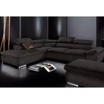 sit&more Eckcouch Polyester L-Form 3-Sitzer Schwarz