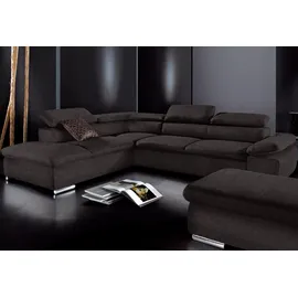 sit&more Eckcouch Polyester L-Form 3-Sitzer Schwarz