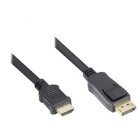 Good Connections Anschlusskabel 1m DisplayPort HDMI 24K vergoldet schwarz