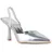 VAN HILL Damen Slingpumps Stiletto Basic Klassisch Schuhe 216490 Silber 38 - 38 EU