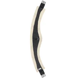 Waldhausen Mond Langgurt mit Teddyfell - schwarz/natur - 140cm