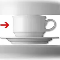 6 x Cappuccinoobertasse, Inhalt: 0,22 ltr., Form Thomas TREND, Porzellan, uni weiss