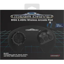 retro-bit BIG6 Wireless Controller schwarz für Nintendo Switch