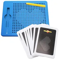 Playtastic Magnetische Reise-Zeichentafel, Stift & Vorlagen, 17,5 x 21,5 cm, blau