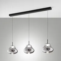 Fabas Luce Deva 3-flg. 42W 120 cm grau transparent