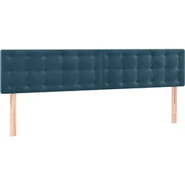 vidaXL Boxspringbett 180 x 200 cm Dunkelblau