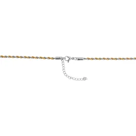 Adelia's Adeliás Unisex Halskette Kordelkette Silber Edelstahl