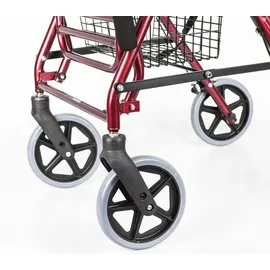 Antar Aluminium Rollator mit Korb rot