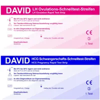 David Ovulationstest 20 miu/ml + Schwangerschaftst. 10miu/ml 60 St