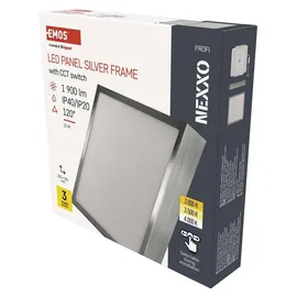 EMOS LED Panel 21 W 1900 lm quadratisch Silber