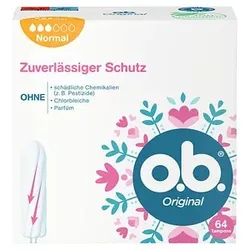 o.b. Tampons Original Normal Größe normal für mittlere/stärkere Periode, 64 St.