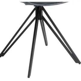 SAM Outillage Esszimmerstuhl Drehstuhl mit Armlehnen ocean schwarz Watson (6er Set)